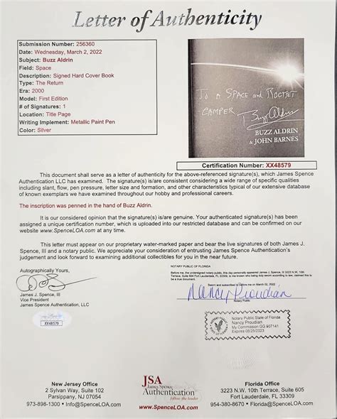 Apollo 11 with Authenticated Signature by Buzz Aldrin – Sevyn