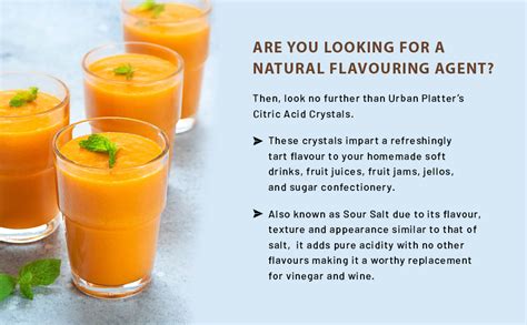 urban platter Pure Citric Acid Crystals Powder, 100 Grams : Amazon.in ...
