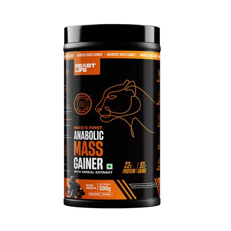 Anabolic Mass Gainer with Ultrasorb Tech (No Maltodextrin) | 500g ...