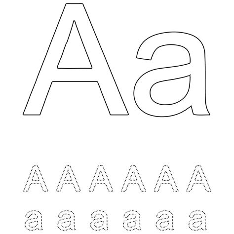 Letter A Tracing Worksheet coloring page - Download, Print or Color ...