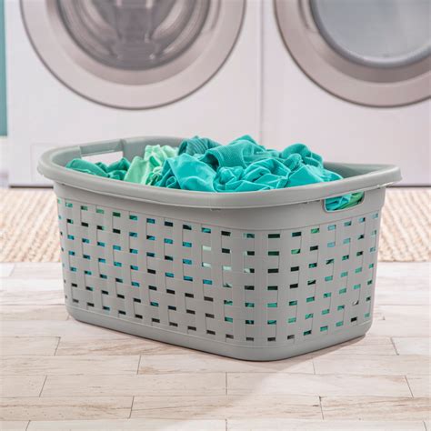 Sterilite Grey Weave Laundry Basket | Howards Storage World