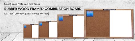 Roger & Moris Rubber Wood Framed Combination Board - Non Magnetic ...