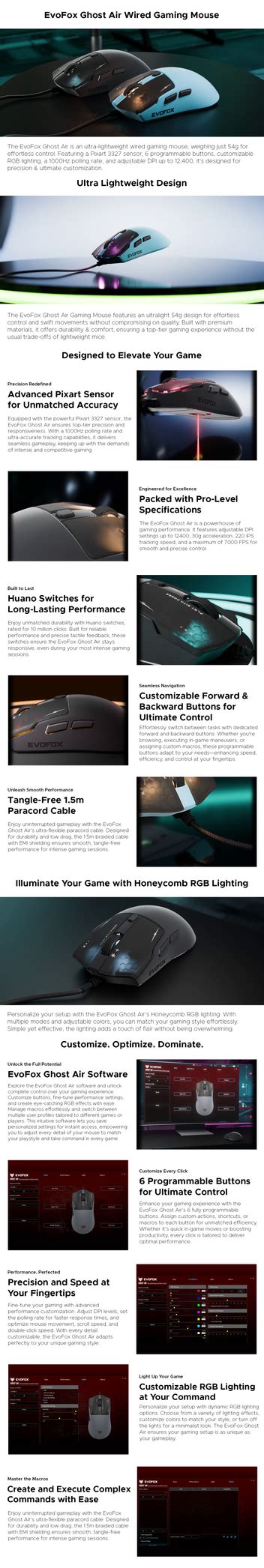 EvoFox Ghost Air Wired Gaming Mouse – Amkette