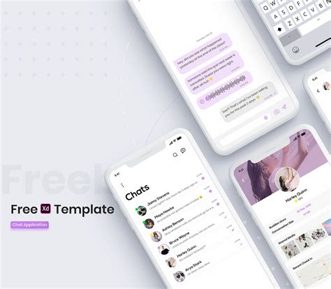 Free Chat App Template on Behance
