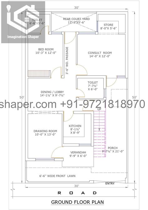 1500 sq ft (166.67 sq yd / 166.67 gaj / 6.67 marla / 139.35 sq m) House ...