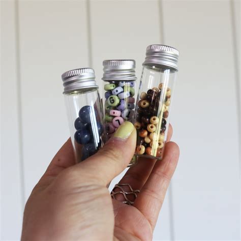 Buy Everything Mary 3 Piece Glass Containers for Beads, Clear, (Single ...