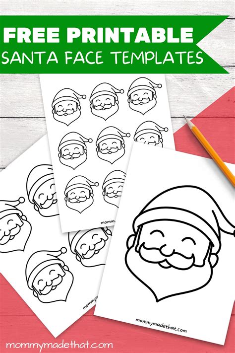 Free Printable Santa Claus Face | Rossy Printable