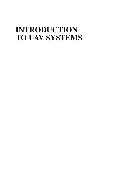 SOLUTION: Introduction to uav systems fourth edition paul gerin fahlstrom etc z library - Studypool
