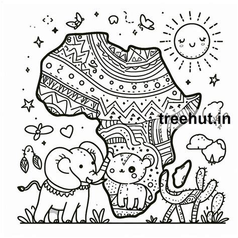 Africa Coloring Page