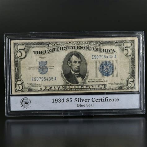 Series of 1934 Blue Seal $5 Silver Certificate | EBTH