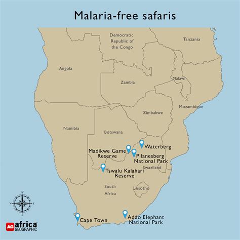 South Africa Malaria Map
