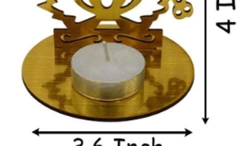 Buy VR Creatives Metal Laxmi/Lakshmi Ji Shadow Tealight Candle Holder ...