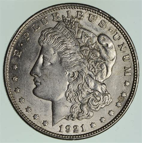 Choice AU/UNC 1921 Morgan Silver Dollar - Last Year of Issue - Great ...