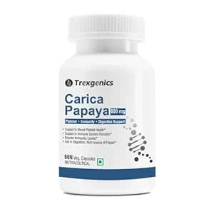 Buy Trexgenics CARICA PAPAYA 600 mg Blood Platelet, Digestion, Immunity ...
