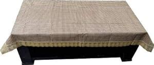 Buy Dakshya Industries Brown Checkered Waterproof Center Table Cover ...
