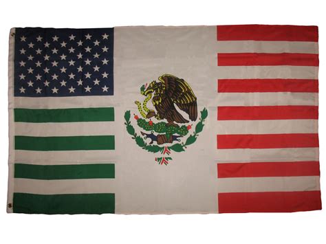 Mexican Flag Over American Flag