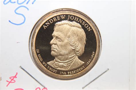 2011-S PROOF ANDREW JOHNSON PRESIDENTIAL DOLLAR #8627