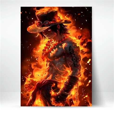 High-Quality Metal Posters - One Piece Portgas D Ace OP16 | Vibrant ...