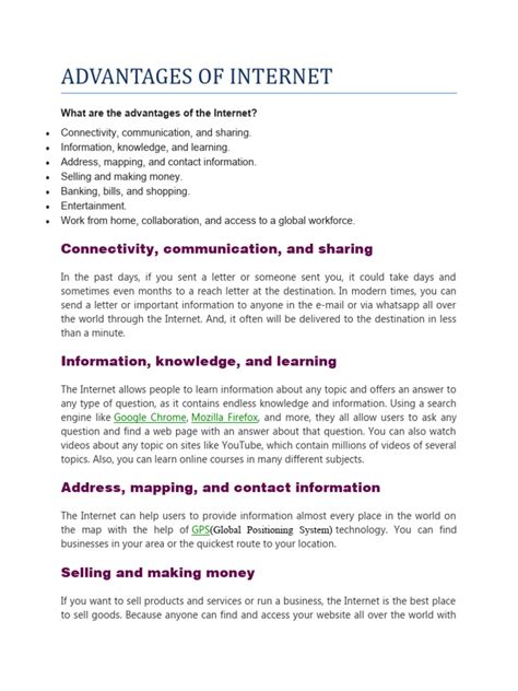 Benefits of Internet 的图像结果