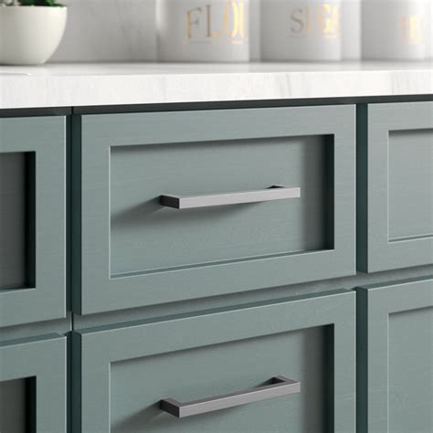 Brushed Nickel Modern Cabinet Handles: Square Stainless Steel Drawer ...