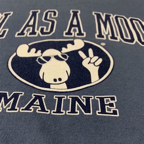 Y2k cool as a moose Maine pullover sweatshirt in... - Depop