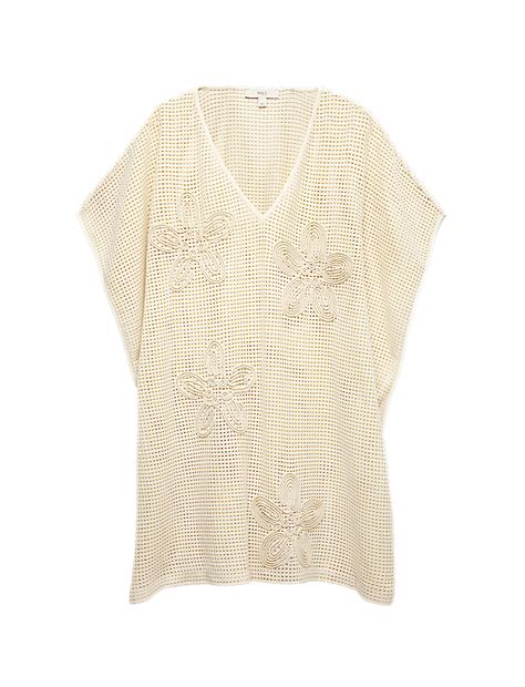 Buy Pure Cotton Floral Detail Mini Kaftan at Marks & Spencer