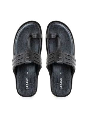 Khadim's Lazard Black Kolhapuri Slip On Sandal for Men (7322996 ...