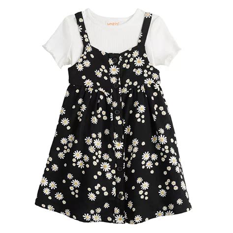Baby & Toddler Girl Jumping Beans® Printed Dress and Lettuce Edge T ...
