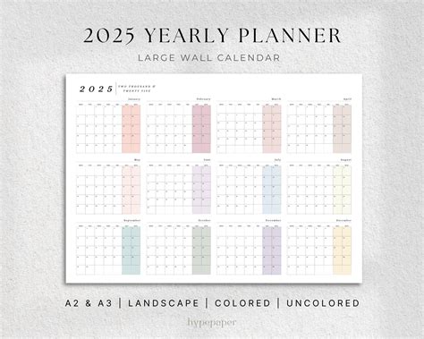 2025 Calendar At A Glance Free Printable