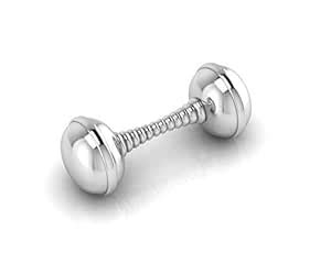 Krysaliis Solid Silver Silver Plated Twisted Dumbbell Baby Rattle ...