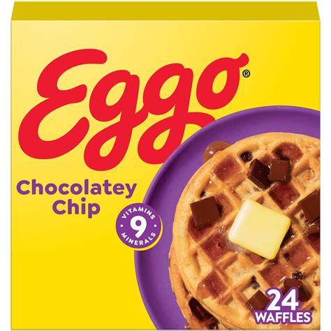 Eggo Chocolatey Chip Waffles, Frozen Breakfast, 29.6 oz 24 Count ...