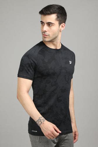 KA 53 Camouflage Round Neck Tshirt | Black – ka53mensclub