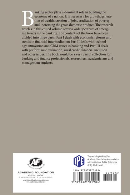 Emerging Trends in Banking – Academic Foundation | AF Press