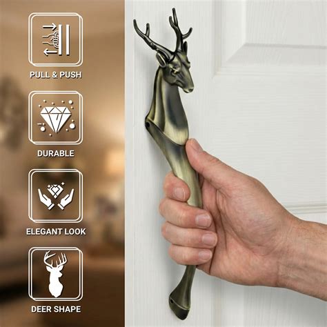 Deer Shape Front Door Handle Gold | Gloxy
