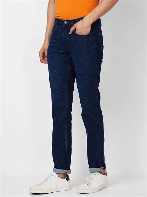 Raymond Men Blue Solid Slim Fit Cotton Blend Jeans – MyRaymond