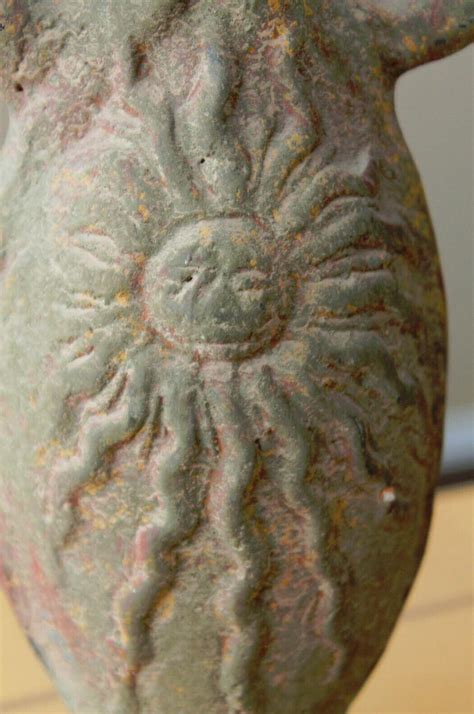 Incan Sun God Vessel. Terracotta Inti Pre-Columbian Historic Art ...