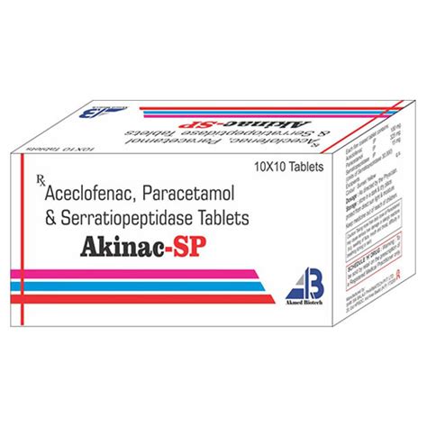 ACECLO-100MG + PARA-325MG + SERRA-15MG Tablets Akmed Biotech