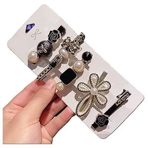 Vishal smat mall 5PCS Korean Style Pearl Hair Clips Set – Retro Bear ...
