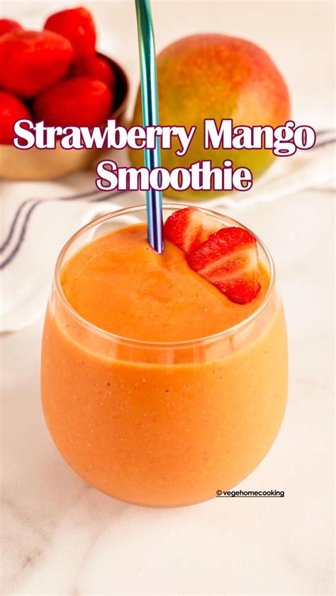 Strawberry mango smoothie dairy free – Artofit