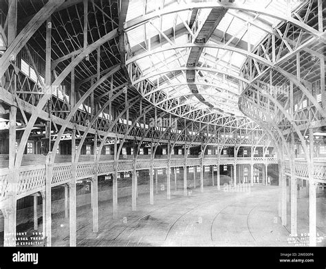 Agriculture Building construction showing interior framing, Alaska-Yukon-Pacific Exposition ...