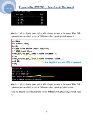 PLSQL Cursor Tutorial 的图像结果