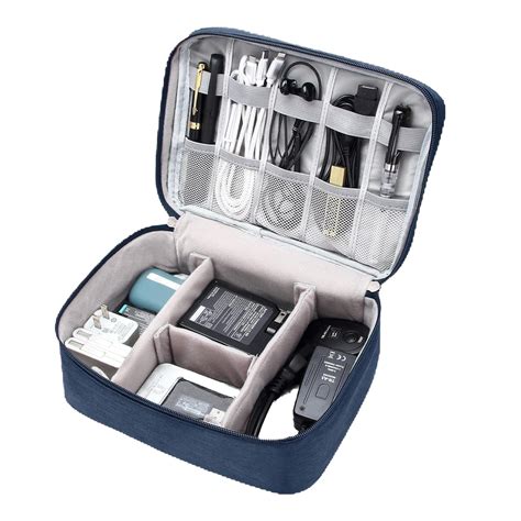 Yellow Weaves 2 Layer Electronics Accessories Organizer Bag, Cable ...