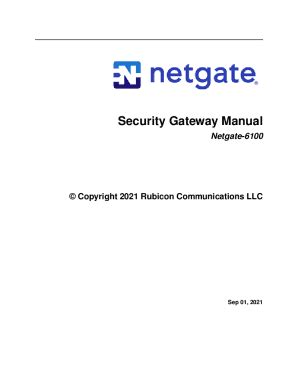 Fillable Online Netgate 6100 Security Gateway Manual Fax Email Print ...