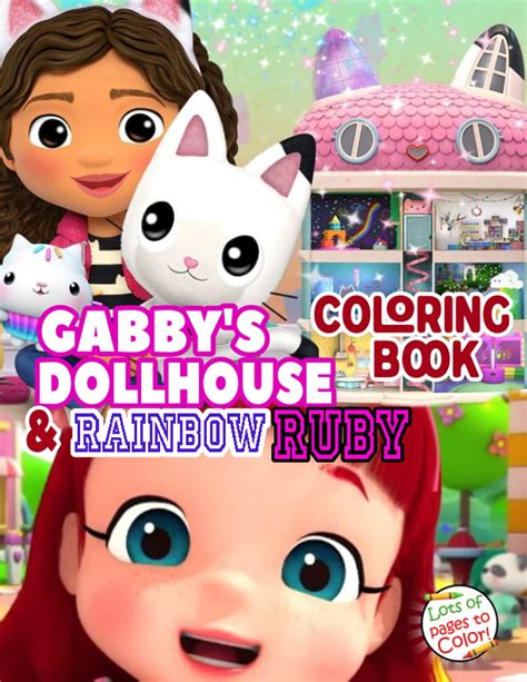Gabbys Dollhouse And Rainbow Ruby Coloring Book Awesome Premium 2 ...