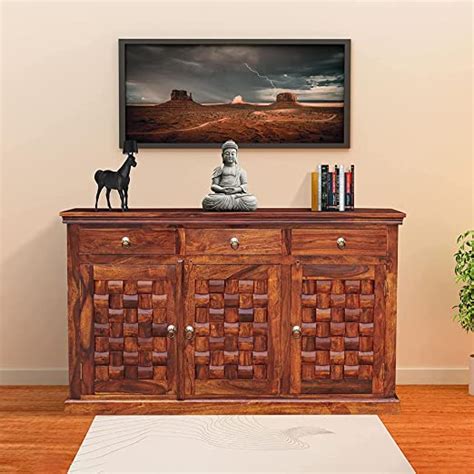 MoonWooden Wooden Sideboard Cabinet for Living Room | Kitchen Side Boa