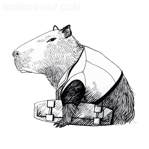 Capybara Image coloring page - Download, Print or Color Online for Free
