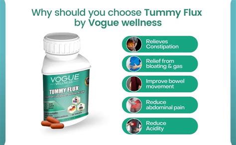 Buy Vogue Wellness TUMMY FLUX TABLET FOR RELIEF FROM BLOATING, ACIDITY ...