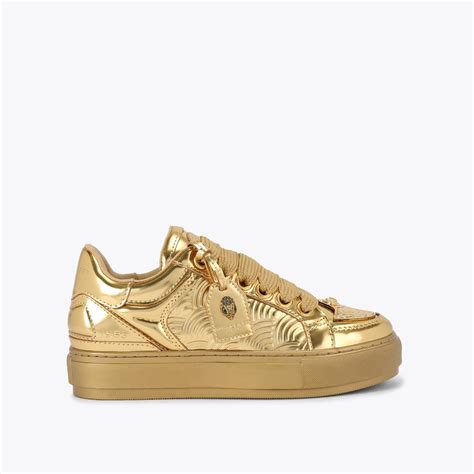 SOUTHBANK TAG Metallic Gold Sneaker by KURT GEIGER LONDON