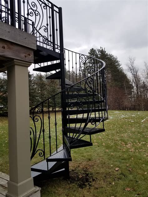 Outdoor Wooden Spiral Staircase