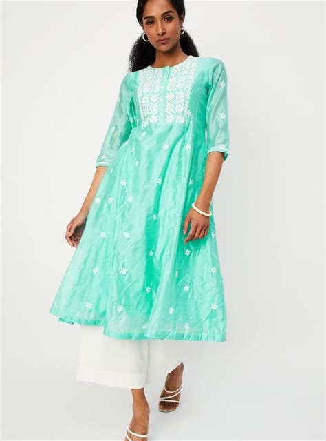 Buy Women Embroidered A-Line Kurta Online at just Rs. 1499.0 ...